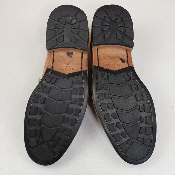 Ted Baker London Guri Mens Sz 10 Suede Wingtip Brogue Oxford Shoes Brown - Picture 10 of 11